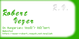 robert vezer business card